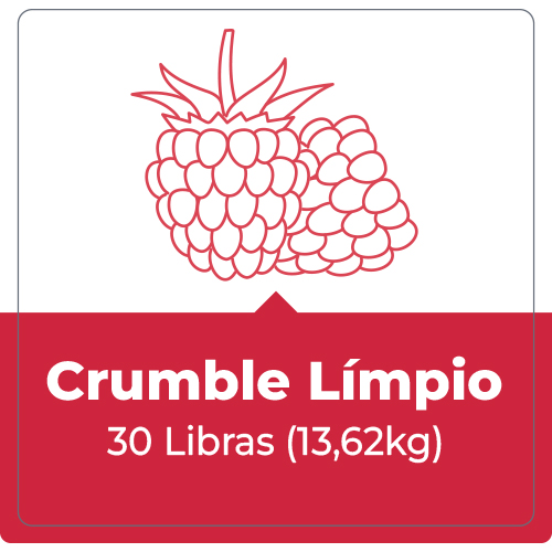 Frambuesa Crumble limpio – 30 Lbr